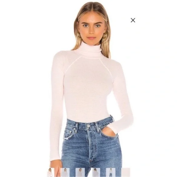 NWT- Free People All You Want Bodysuit in Ballet - Picture 3 of 5